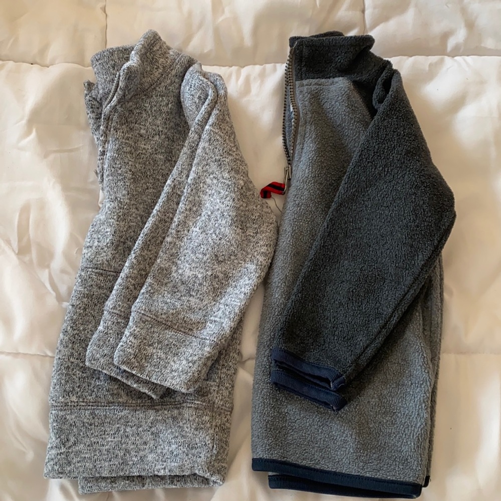 Lot of 2 boys 1/4 zips